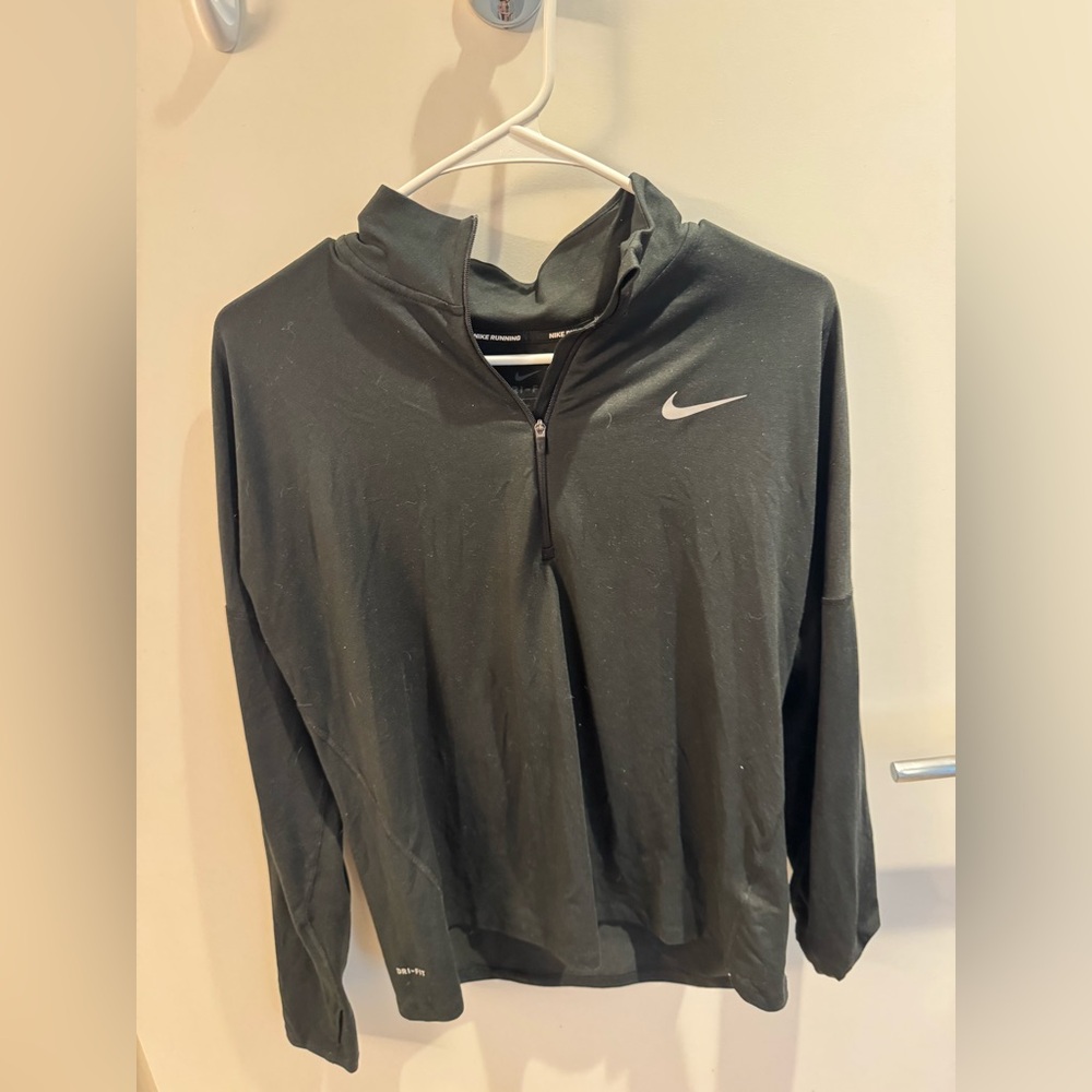 Nike Dri Fit Black Quarter-Zip Pullover